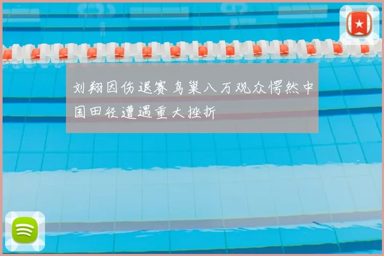 刘翔因伤退赛鸟巢八万观众愕然中国田径遭遇重大挫折