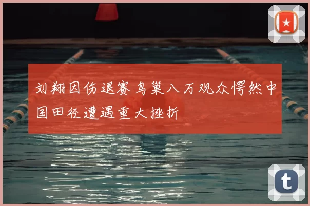 刘翔因伤退赛鸟巢八万观众愕然中国田径遭遇重大挫折